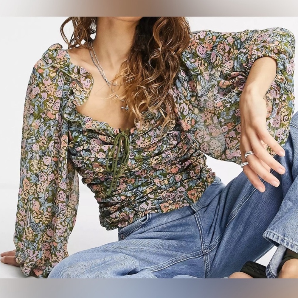 Free People | Mabel Printed Blouse in Garden Combo